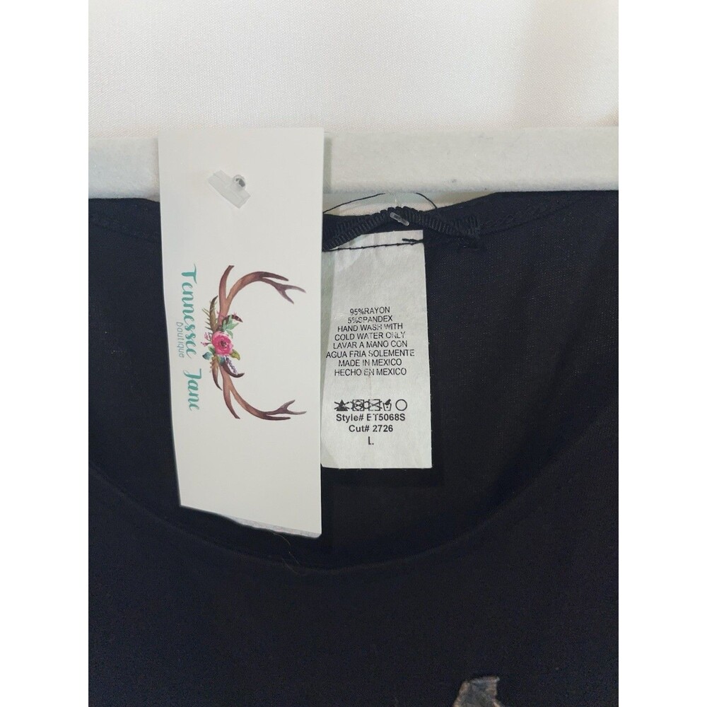 Heimish USA Tank Top Black Cheetah Pocket Stretch Women’s SZ L New With Tags - Picture 2 of 10